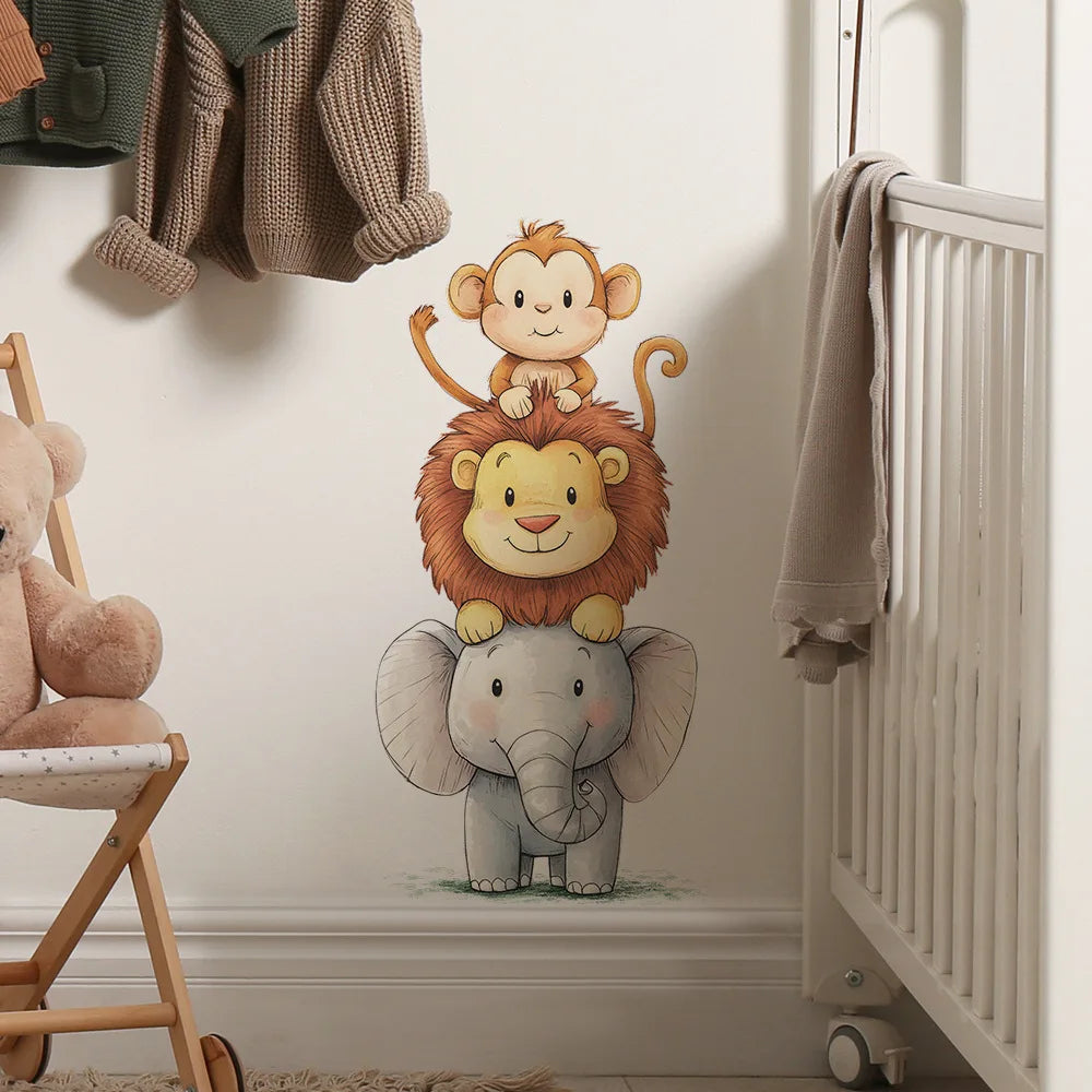 Cute Forest Animal Wall Stickers for Kids Room