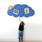Colorful Cloud Felt Board Wall Sticker for Kids Room