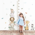 Jungle Safari Animal Growth Chart Wall Sticker for Kids