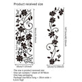 Black Flower & Butterfly Wall Sticker 90x30cm