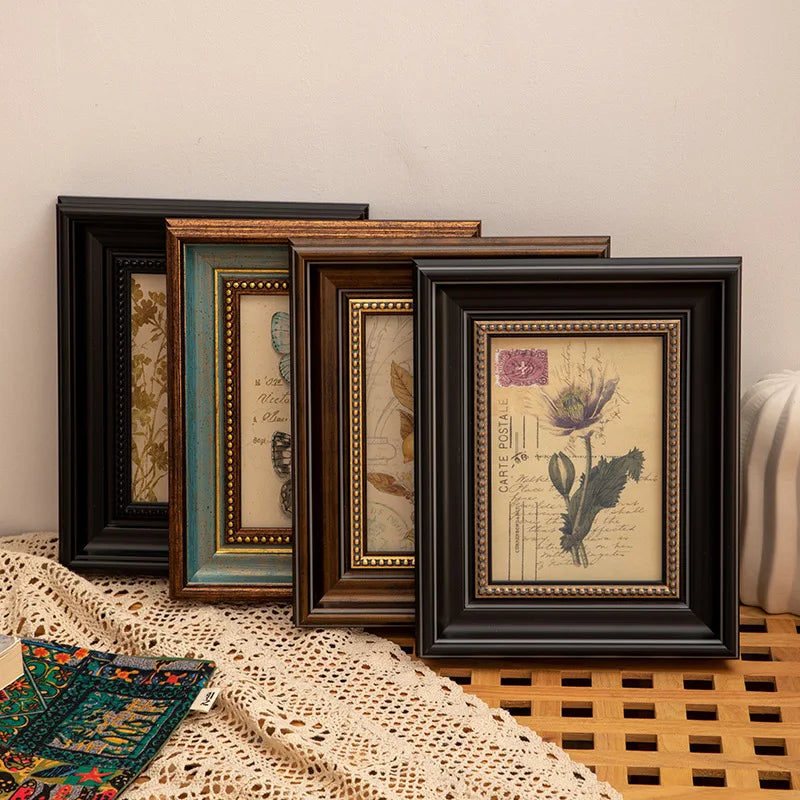Personalized Black Retro Butterfly Photo Frame for Table Decor