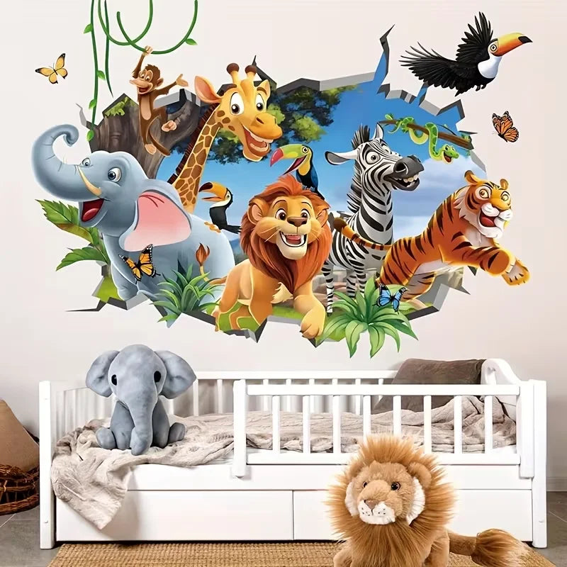 Animal Theme Wall Sticker for Living Room & Bedroom