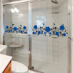 2-Piece Blue Rose Vine Wall & Window Decals