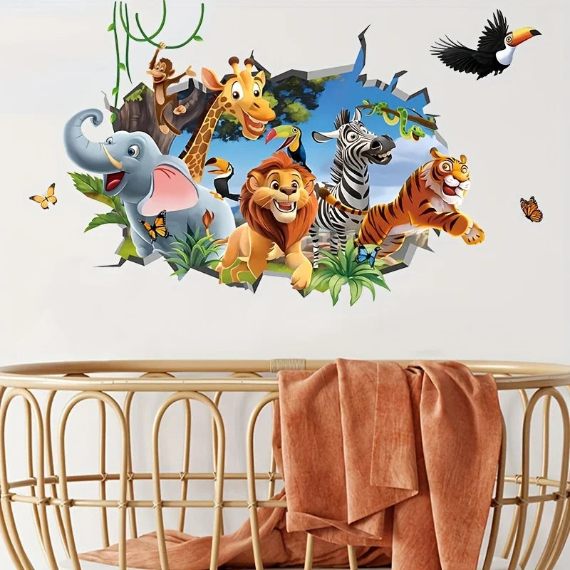 Animal Theme Wall Sticker for Living Room & Bedroom