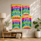 Rainbow Girl Motivational Wall Poster Self-Adhesive