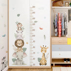 Jungle Safari Animal Growth Chart Wall Sticker for Kids