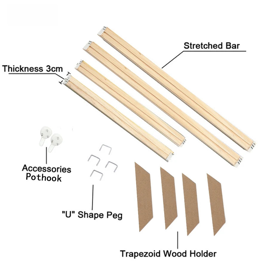 DIY Wooden Canvas Frame for Wall Decor 70x140 & 100x150