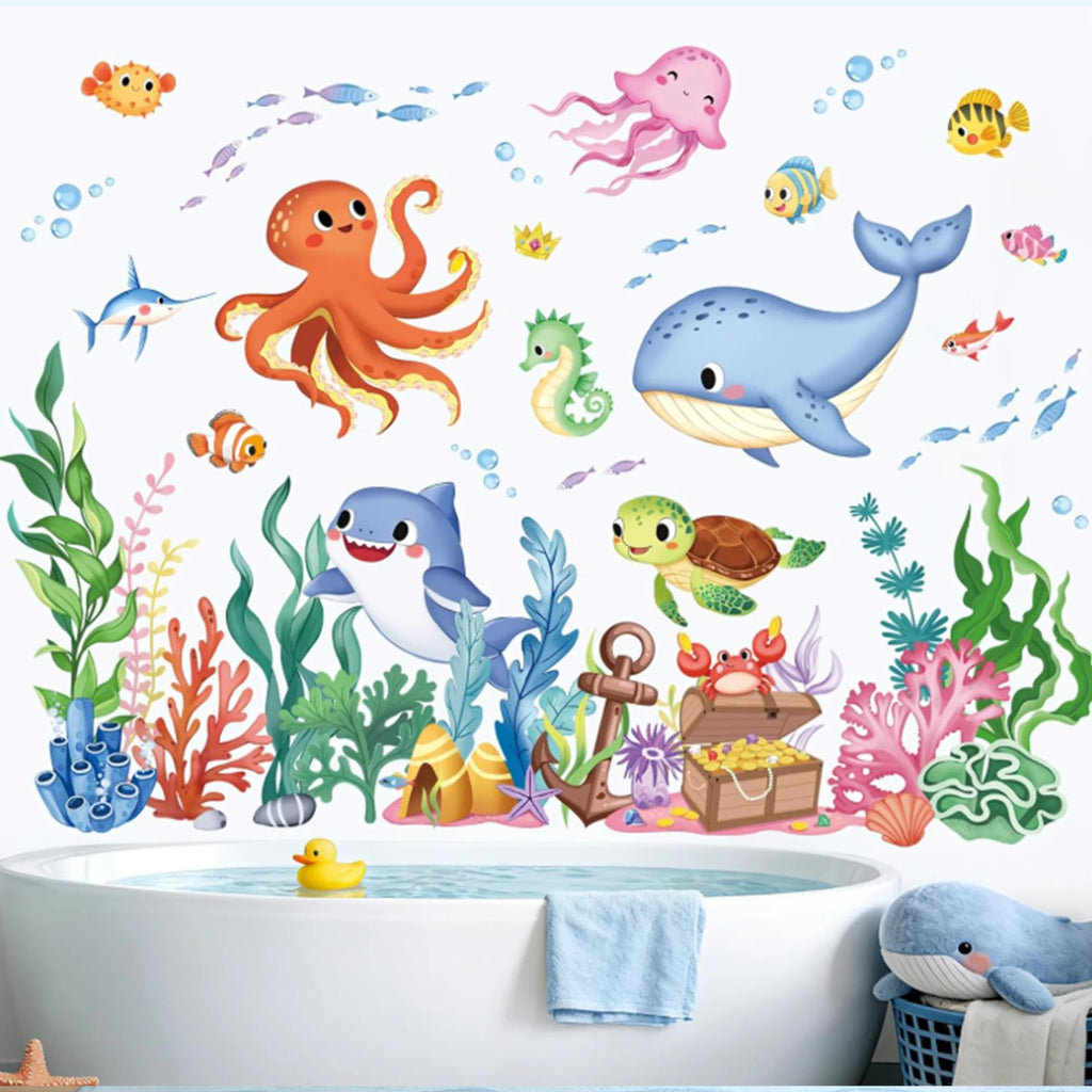 Underwater Ocean Animal Wall Stickers for Kids Room