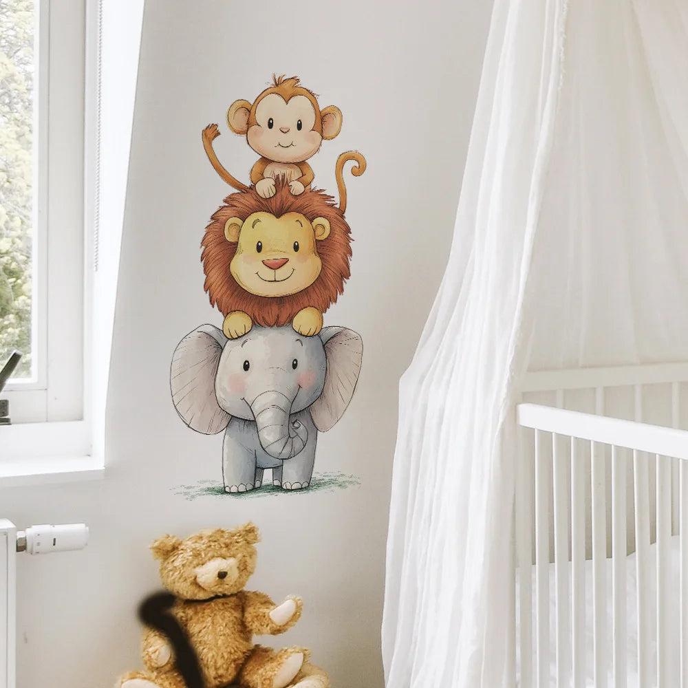 Cute Forest Animal Wall Stickers for Kids Room