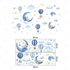 Cute Bear Moon & Star Wall Stickers for Kids Room