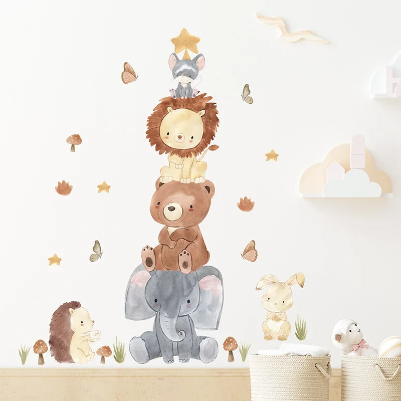 Cute Forest Animal Wall Stickers for Kids Room