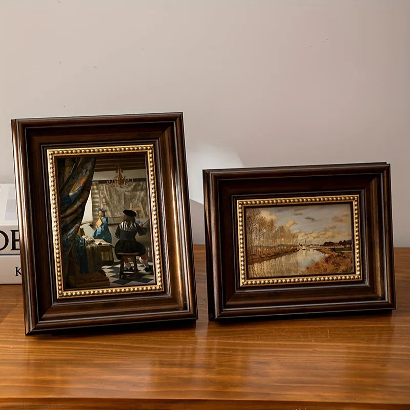 Personalized Black Retro Butterfly Photo Frame for Table Decor