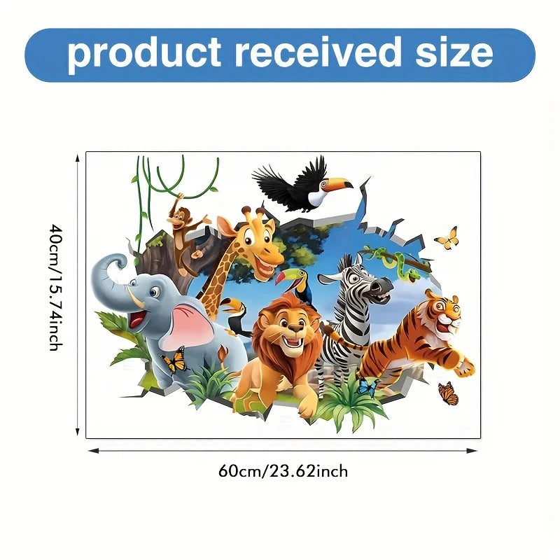 Animal Theme Wall Sticker for Living Room & Bedroom