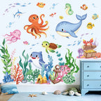 Underwater Ocean Animal Wall Stickers for Kids Room