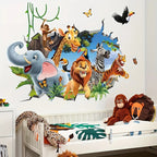 Animal Theme Wall Sticker for Living Room & Bedroom