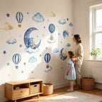 Cute Bear Moon & Star Wall Stickers for Kids Room