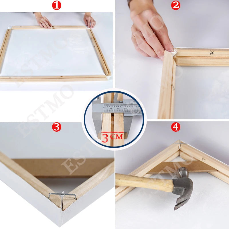 DIY Wooden Canvas Frame for Wall Decor 70x140 & 100x150
