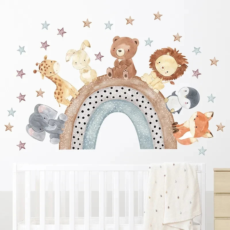 Cute Forest Animal Wall Stickers for Kids Room
