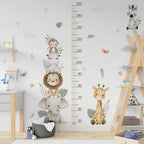 Jungle Safari Animal Growth Chart Wall Sticker for Kids
