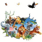 Animal Theme Wall Sticker for Living Room & Bedroom