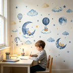 Cute Bear Moon & Star Wall Stickers for Kids Room