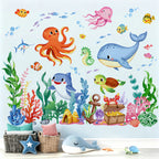 Underwater Ocean Animal Wall Stickers for Kids Room