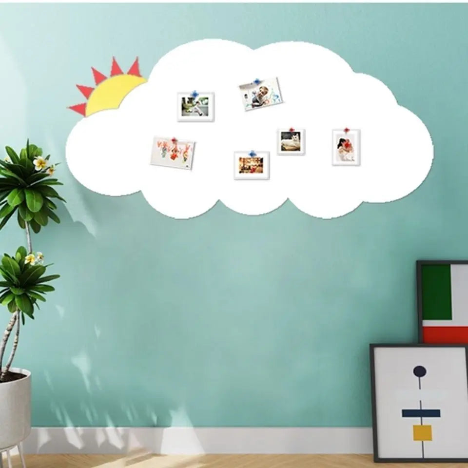 Colorful Cloud Felt Board Wall Sticker for Kids Room