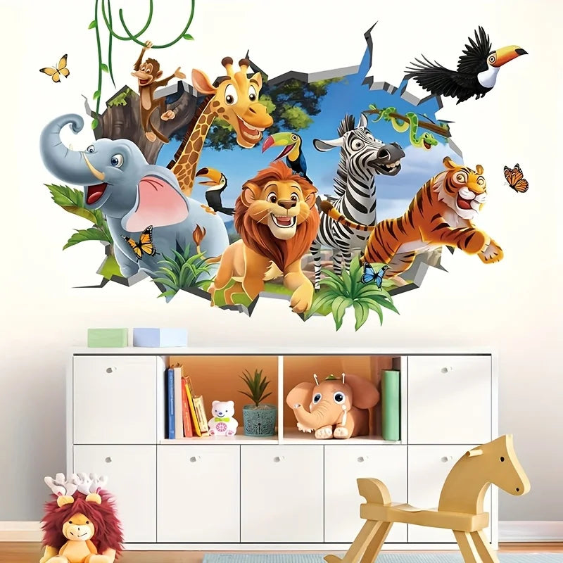 Animal Theme Wall Sticker for Living Room & Bedroom