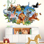 Animal Theme Wall Sticker for Living Room & Bedroom