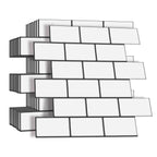 3D Subway Brick Peel & Stick Wall Stickers 10 Sheets